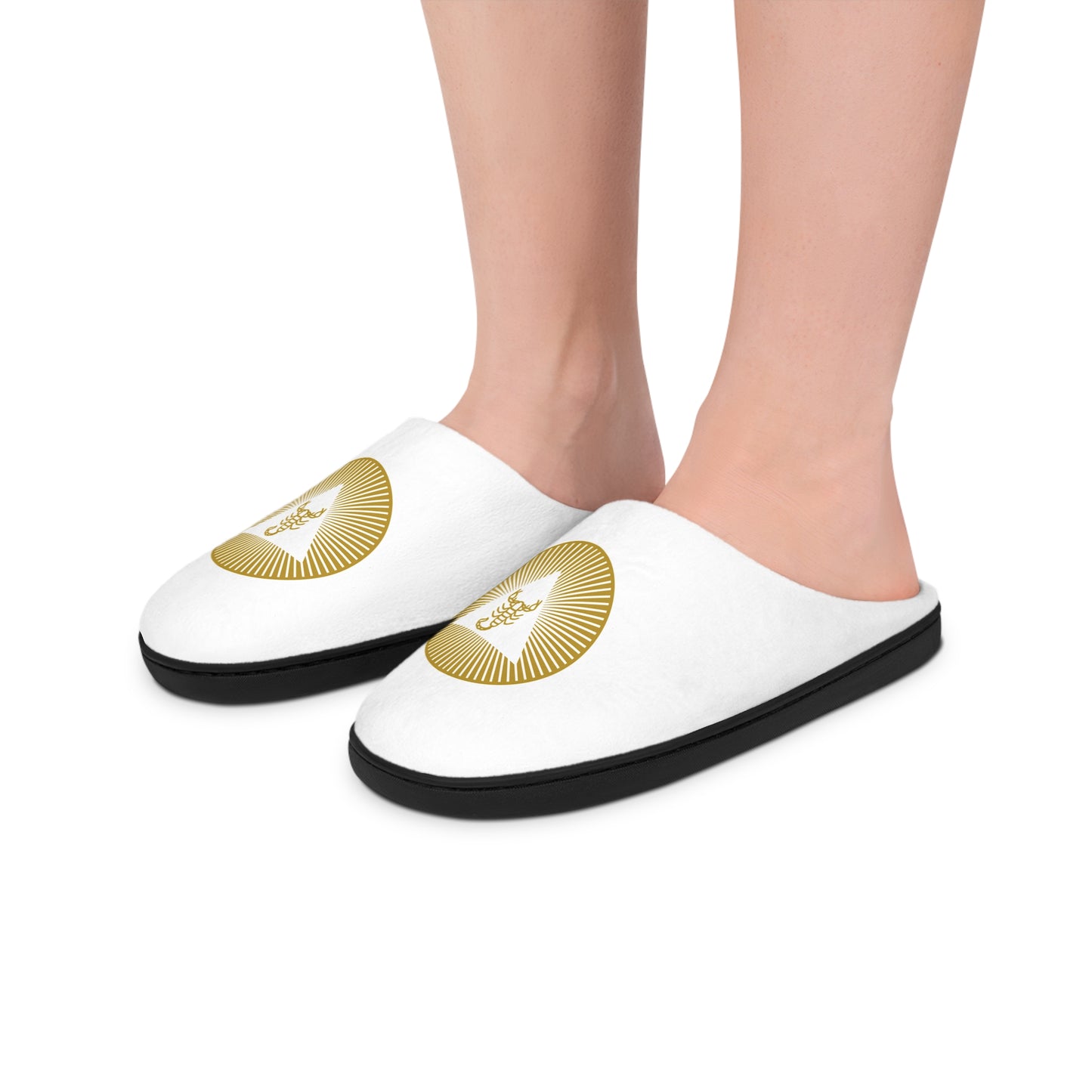 Men's Indoor Slippers — Sacred Son Gold Emblem Cozy House Shoes