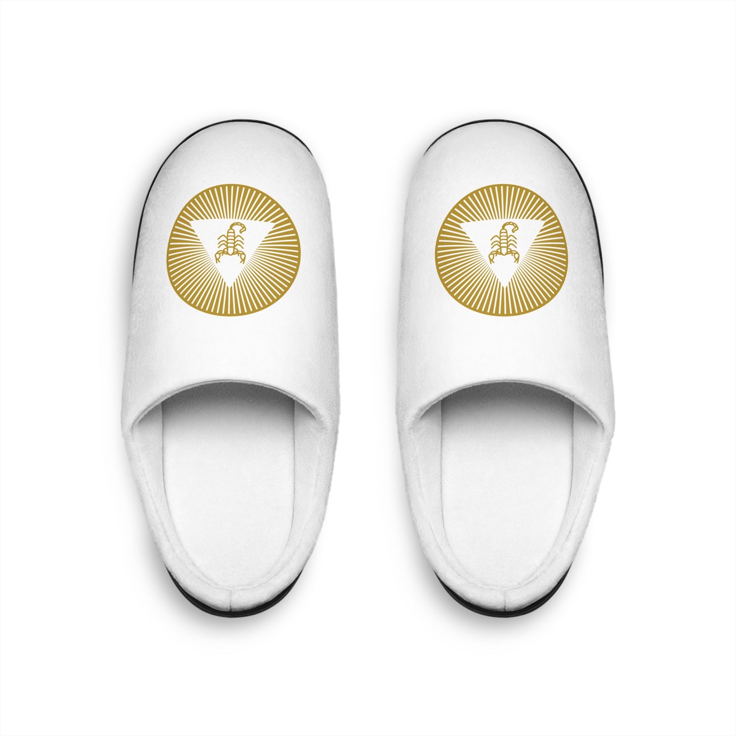 Men's Indoor Slippers — Sacred Son Gold Emblem Cozy House Shoes