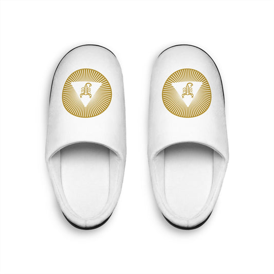 Men's Indoor Slippers — Sacred Son Gold Emblem Cozy House Shoes