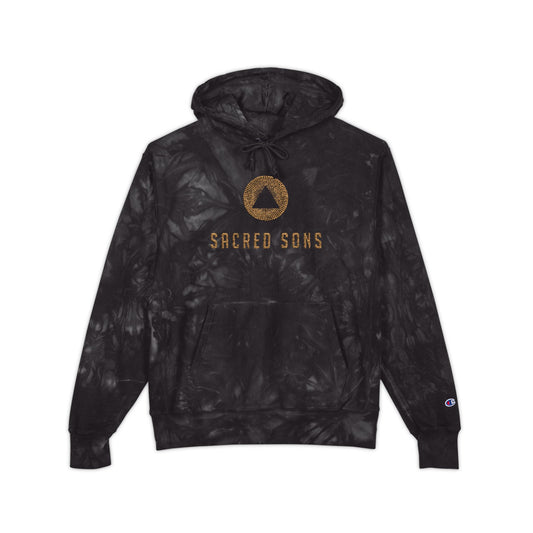 Embroidered Champion Tie-Dye Hoodie