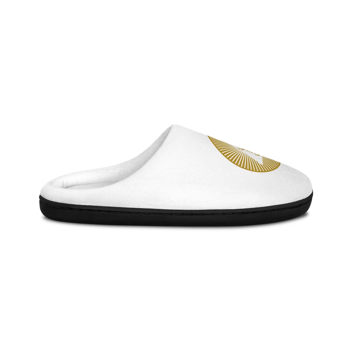 Men's Indoor Slippers — Sacred Son Gold Emblem Cozy House Shoes