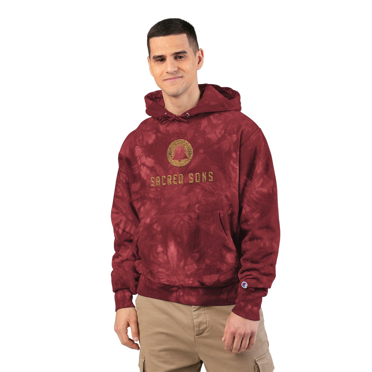 Embroidered Champion Tie-Dye Hoodie