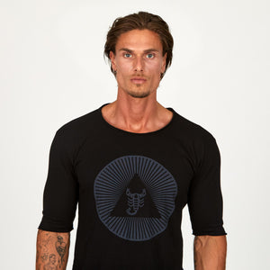 Black Tree Shirt by One Golden Thread x Sacred Sons - Large Scorpion